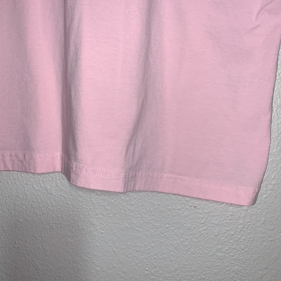 GEORGIA K.  pink cotton shortsleeved T-shirt Sz XL/14 scoop neck Made in Greece - Picture 5 of 7